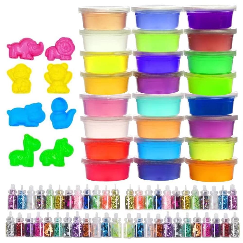M様スライム Amazon.co.jp: XZMMM スライム 24個 セット 水晶スライム Slime